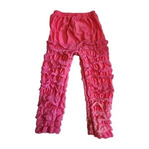 Hair Bows Unlimited Girl's 14/16 Month icing pants Toddlers Pink Ruffle Leggings